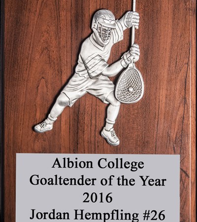 BVGV912 - 9 X 12 Goalie Player Plaque